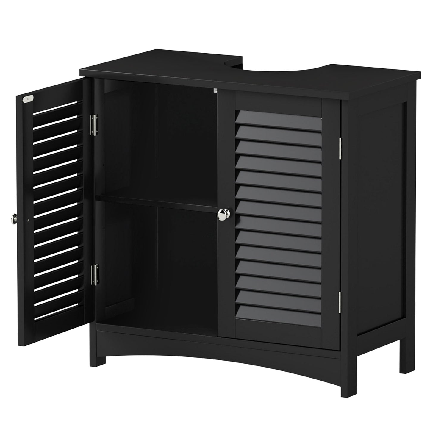 Levede Bathroom Under Sink Cabinet Basin Storage Cupboard Black Vanity Unit