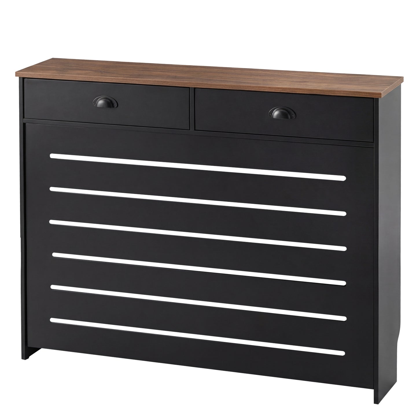Levede Radiator Cabinet with Drawers Slat Grill Storage Shelf Guard Furniture