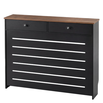 Levede Radiator Cabinet with Drawers Slat Grill Storage Shelf Guard Furniture