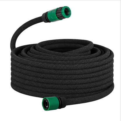 Traderight Soaker Hose 50m Drip Irrigation Deep Root Watering For Gardens Black
