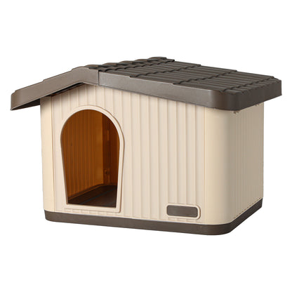 Skylos Plastic Dog House Outdoor Pet Kennel Shelter Warm for Small Medium Dog