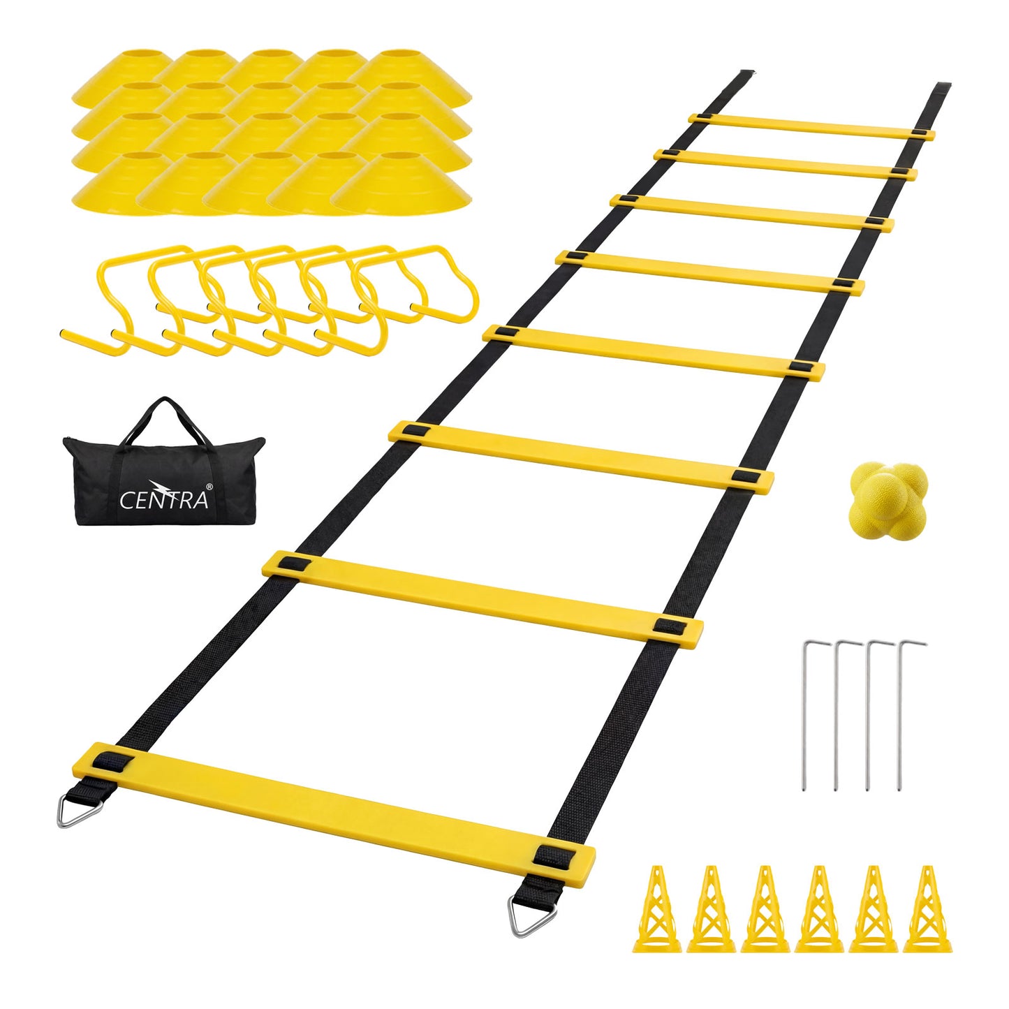 Centra  Football Training Equipment Pro Agility Kit Speed Ladder Cones Hurdle
