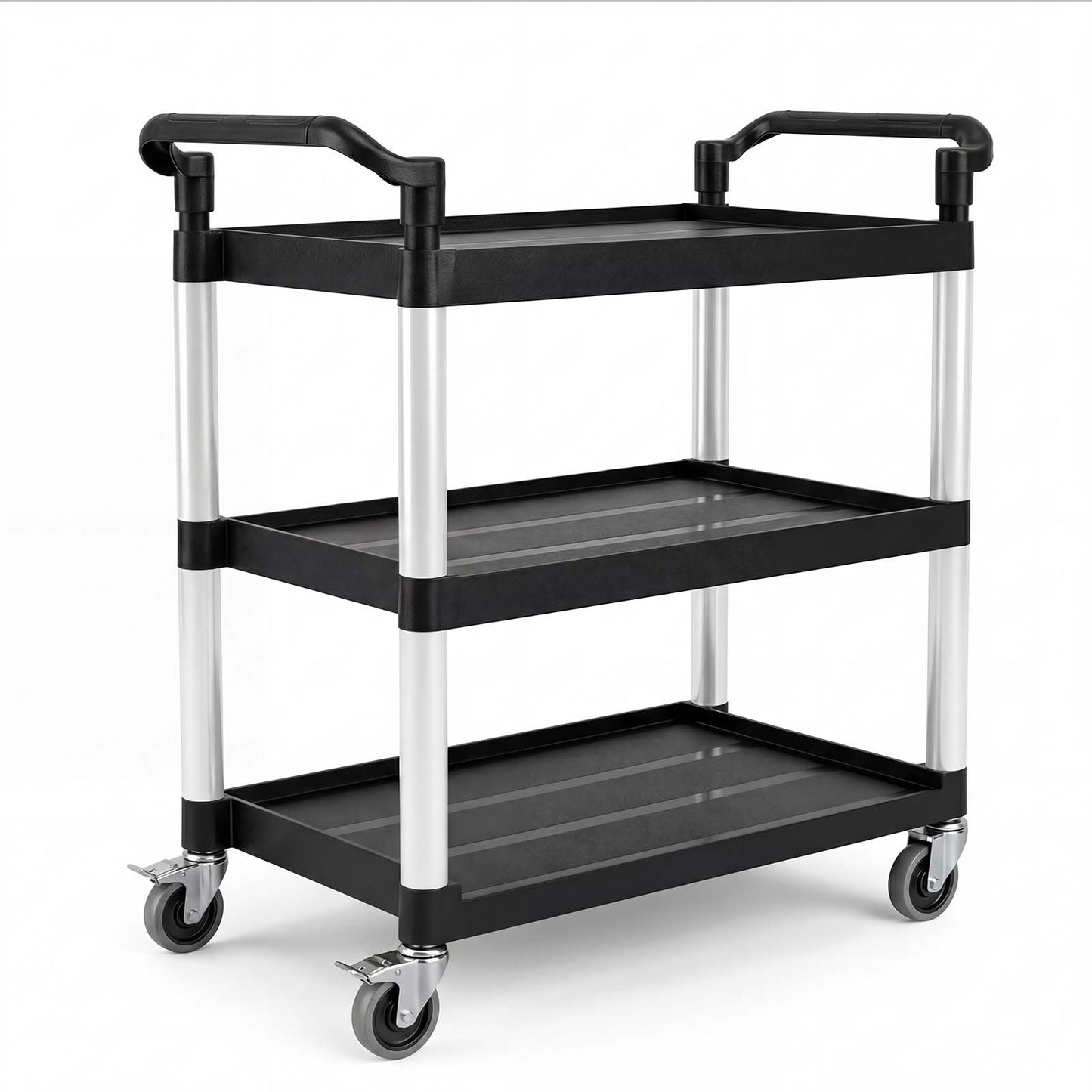 Levede Tool Trolley 3 Tier Rolling Storage Cart Multi-functional Workplace Black