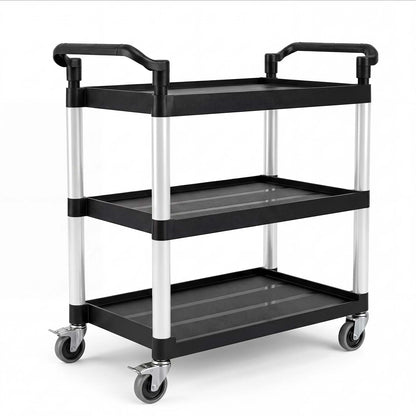 Levede Tool Trolley 3 Tier Rolling Storage Cart Multi-functional Workplace Black