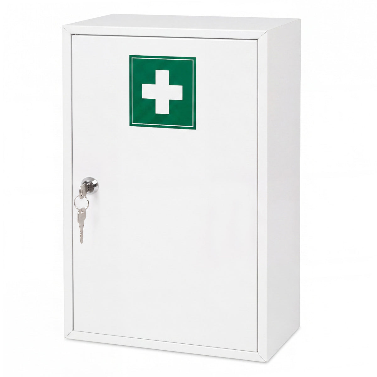 Levede Medicine Cabinet Lockable Wall Mounted Storage Box Metal Home White