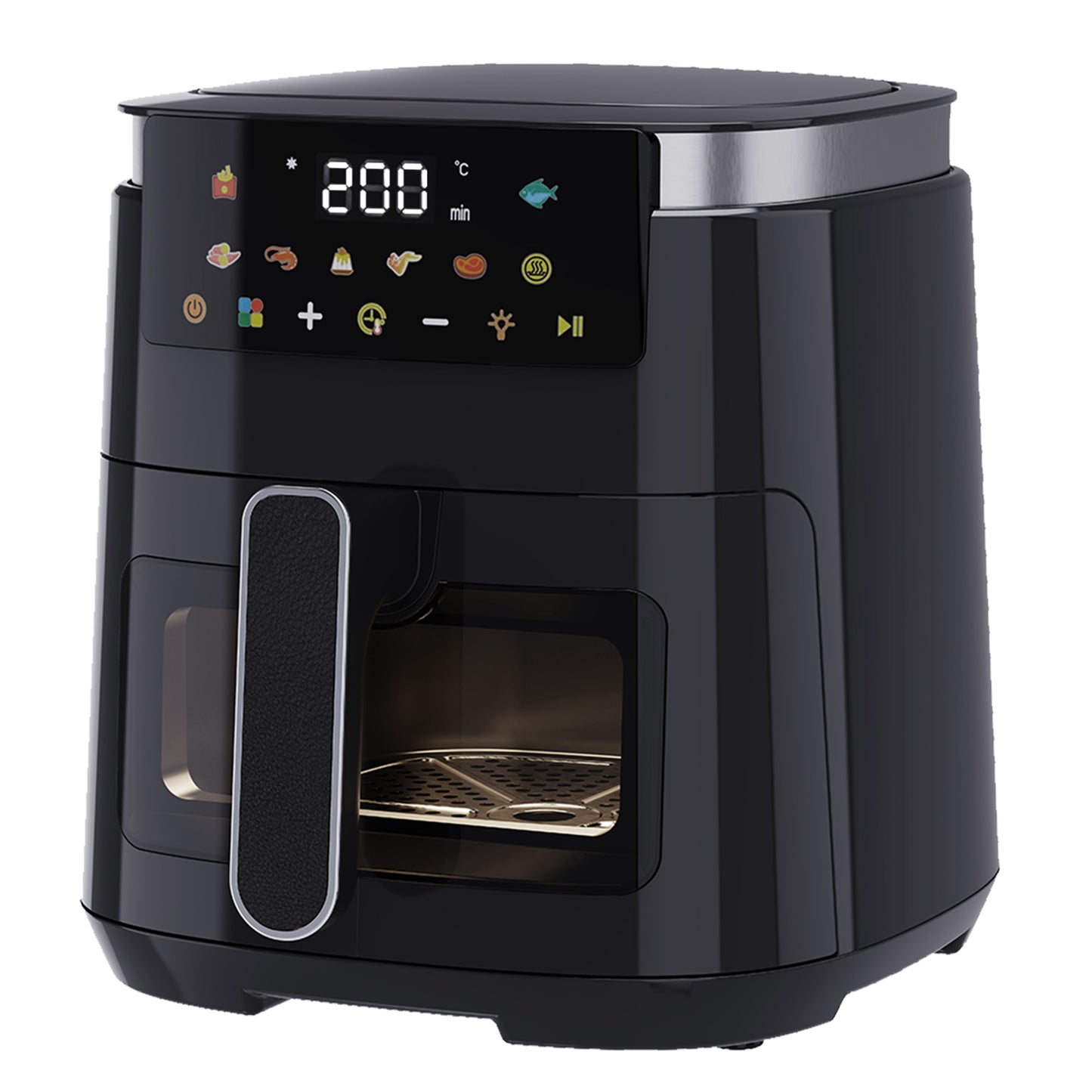 Spector 5L Digital Air Fryer 1250W Oil Free Hot Air Healthy Frying Cooker Black