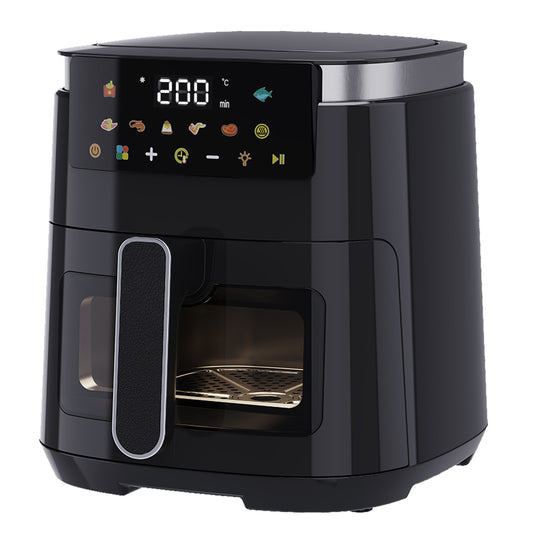 Spector 5L Digital Air Fryer 1250W Oil Free Hot Air Healthy Frying Cooker Black