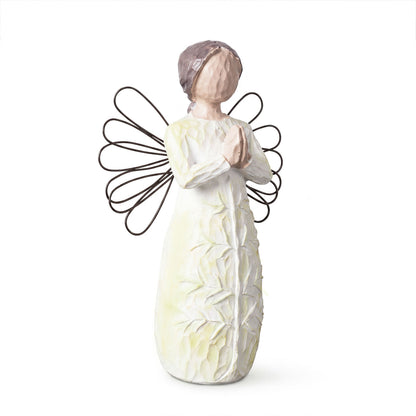 Levede Resin Thank You Gift Figurines Willow-Inspired White For Shelf Decor