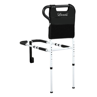 Levede Bed Rail Frame Adjustable Bedside Support Bar Bedroom Handle Storage Bag
