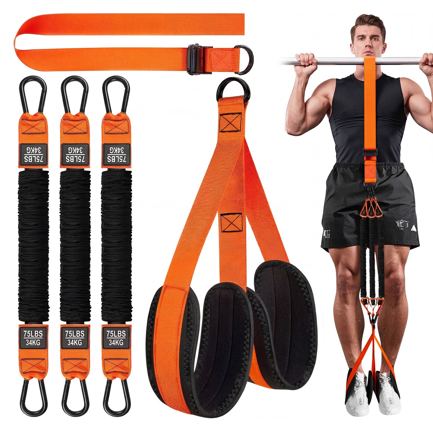 Centra Pull Up Assistance Band Heavy Duty Adjustable Gym Strength Training Set