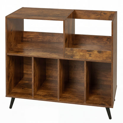 Levede Record Player Stand 300+ Album Storage Turntable Cabinet Rubber Wood