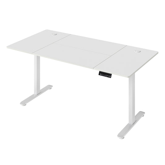 Levede Electric Standing Desk  Adjustable Height Workstation Metal Frame White