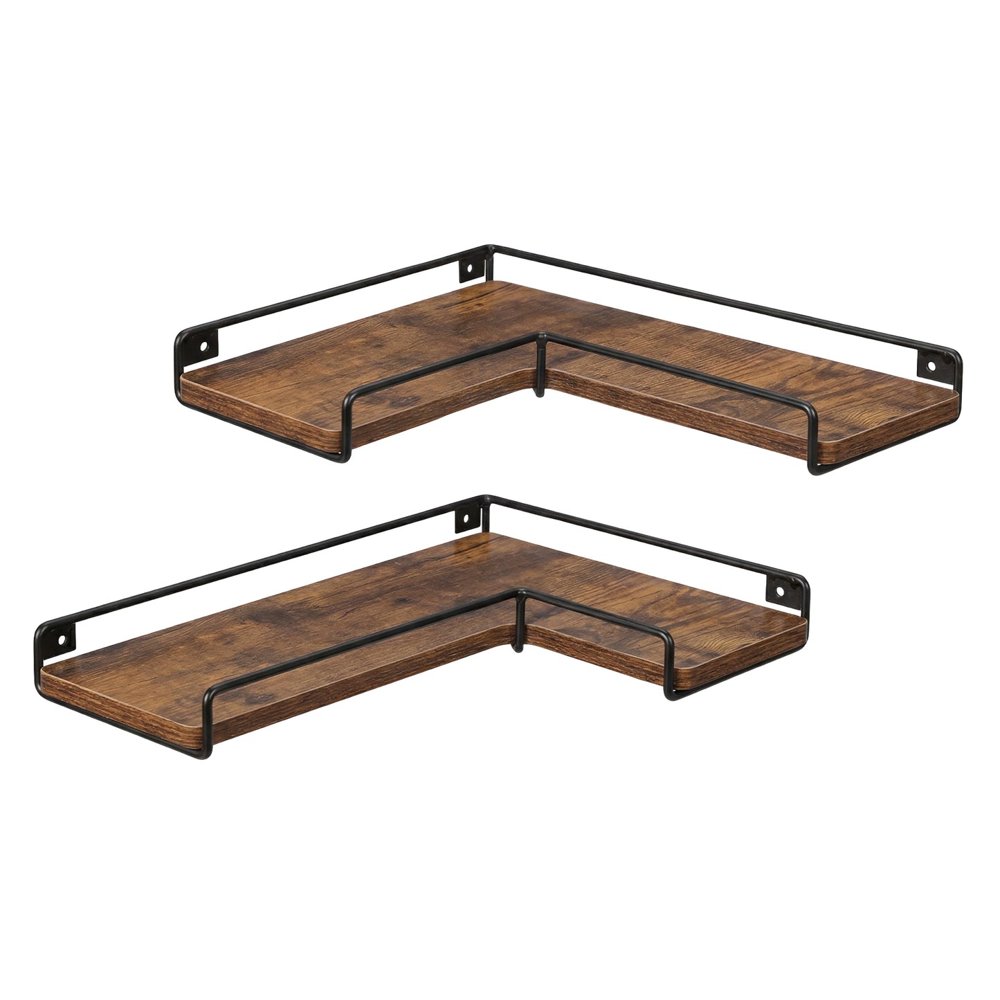 Levede Rustic Floating Shelves Set 2PC Kitchen Corner Wall Shelf Unit Storage