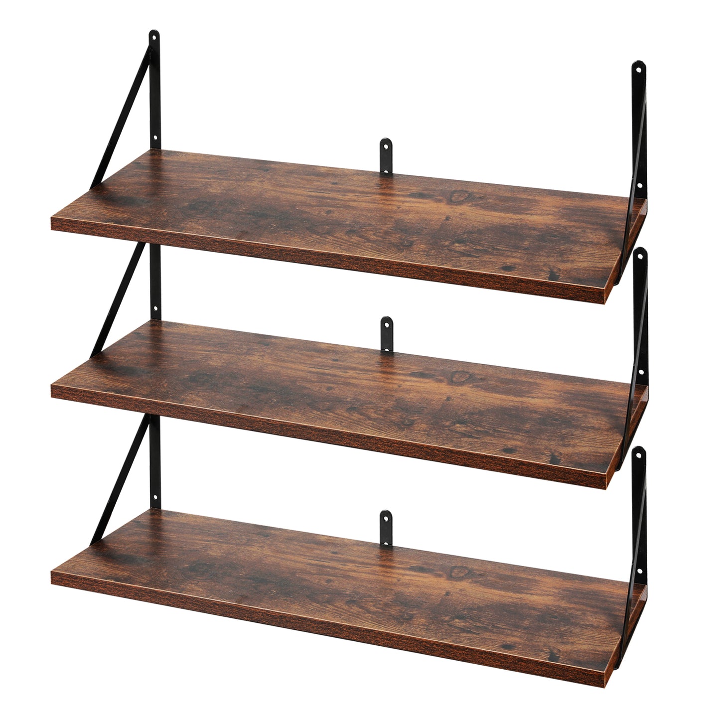 Levede Floating Shelf Set of 3 Wall Mounted Shelves Storage Display Rustic 60cm
