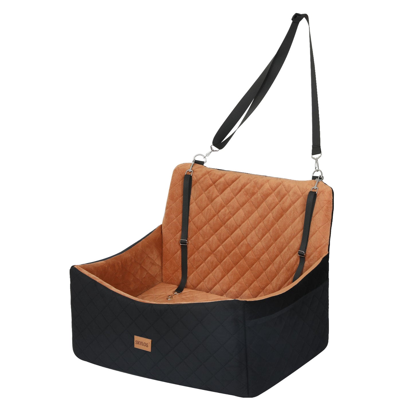 Skylos Large Dog Booster Car Seat Travel Carrier Bed Basket for 2 Small Pets