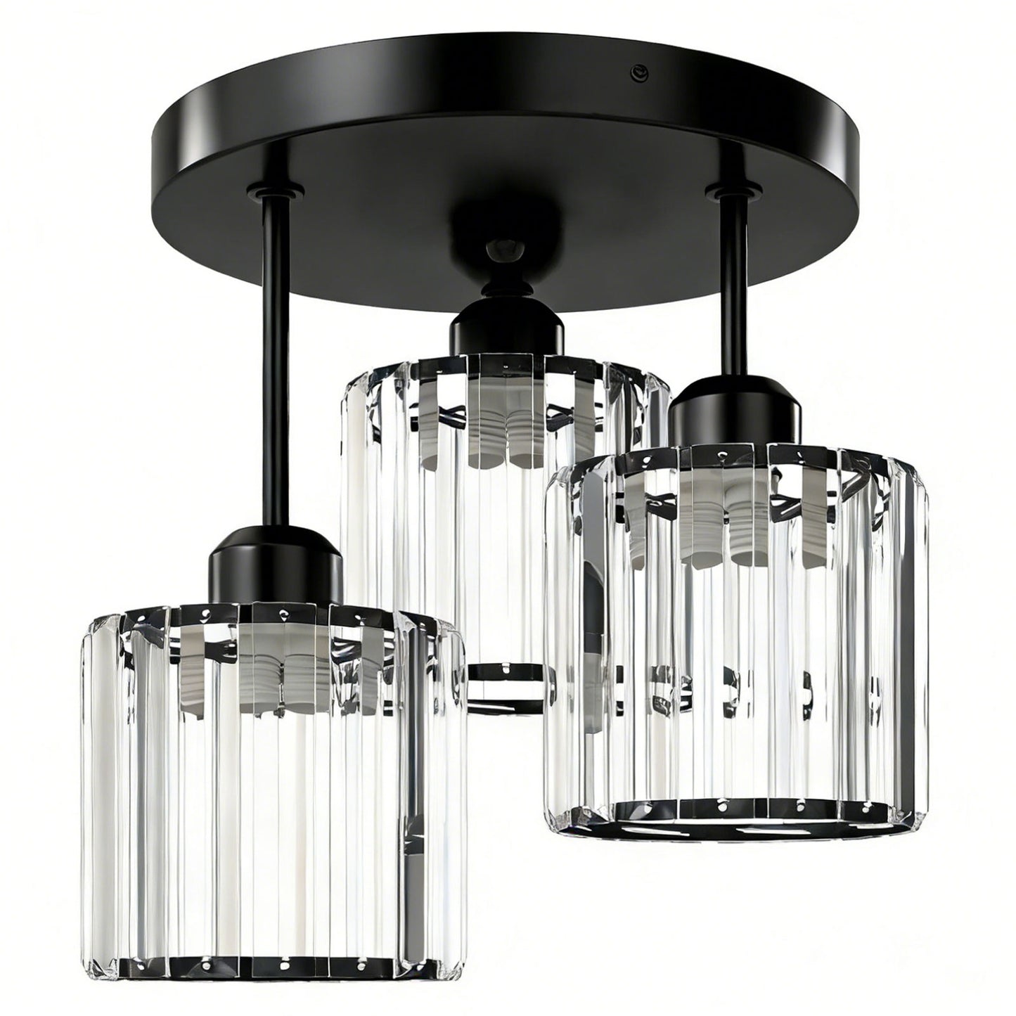 Emitto Crystal Ceiling Light Semi Flush Mount Chandelier Modern Hallway Lamp