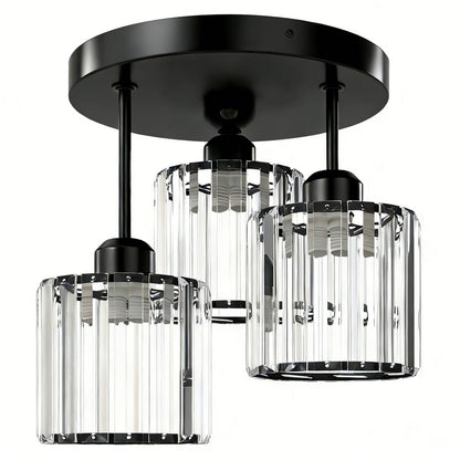 Emitto Crystal Ceiling Light Semi Flush Mount Chandelier Modern Hallway Lamp