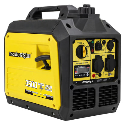 Traderight Inverter Generator 3500W Portable Petrol Quiet Backup Power Pure Sine
