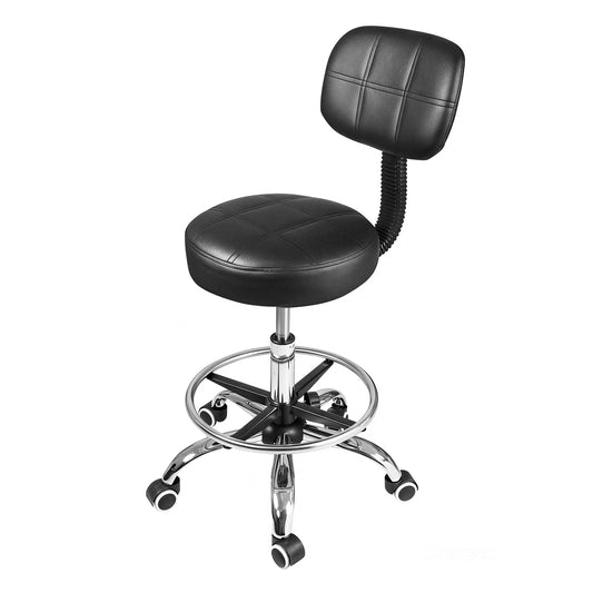 Levede Swivel Drafting Chair Low Back Round Rolling Stool Height Adjustable