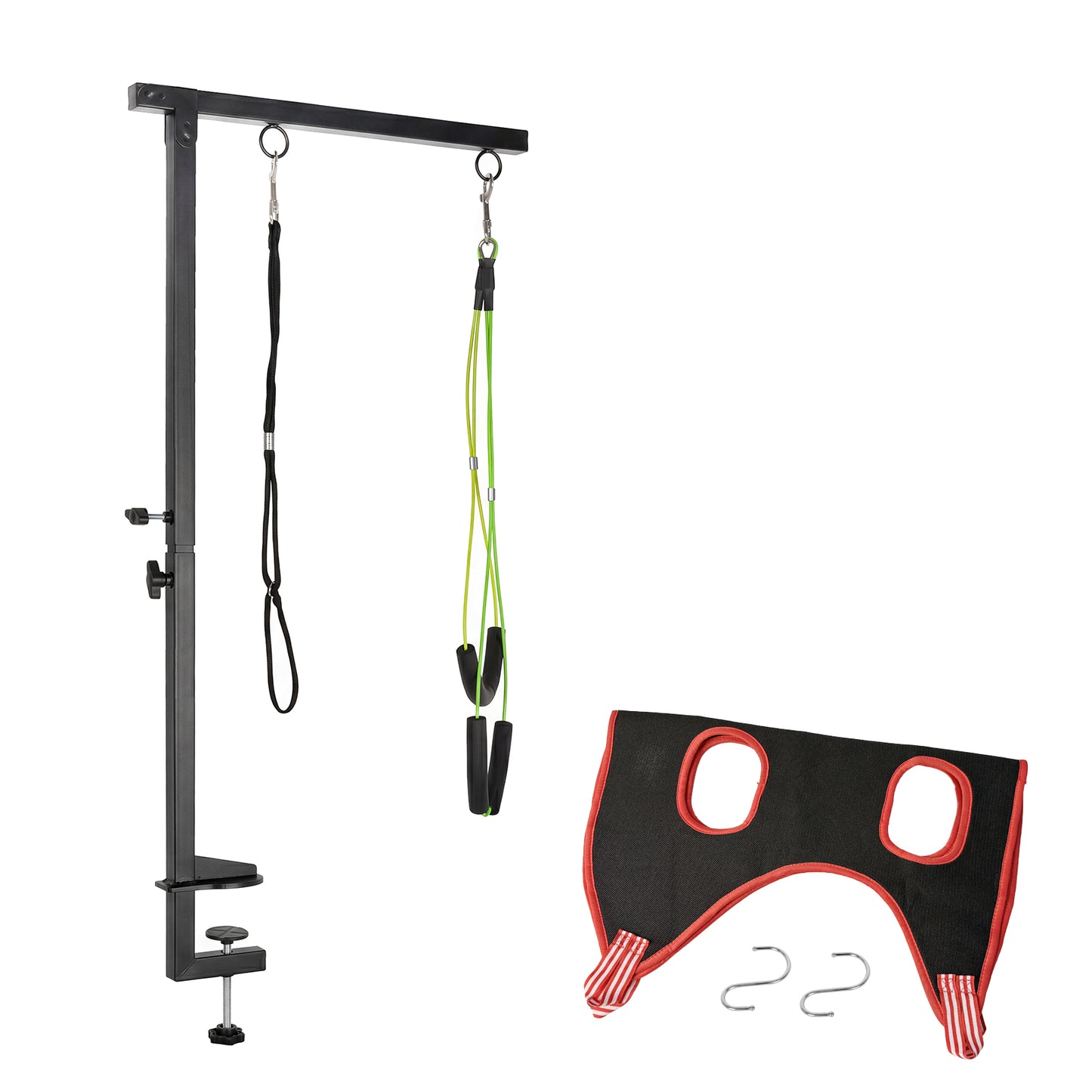 Skylos Dog Grooming Table Arm Adjustable 270° Steel Clamp Hammock for Home Black
