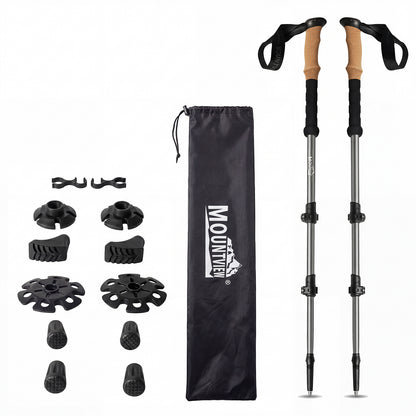 Mountview Trekking Poles Aluminum 7075-T6 Lightweight Hiking Sticks 2 PCS