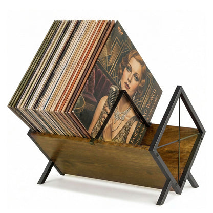 Levede Vinyl Record Storage Rack LP Collection Organiser Album Holder Stand