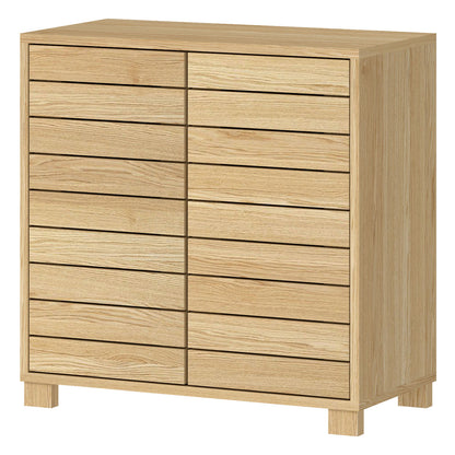 Levede Bathroom Floor Storage Cabinet 2-Tier Adjustable Shelf Cupboard Oak Style