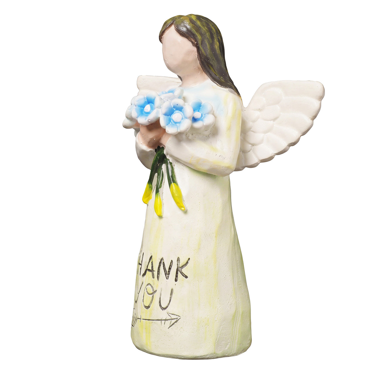 Levede Forget Me Not Sympathy Gift Angel Figurine Thank You Home Decor White