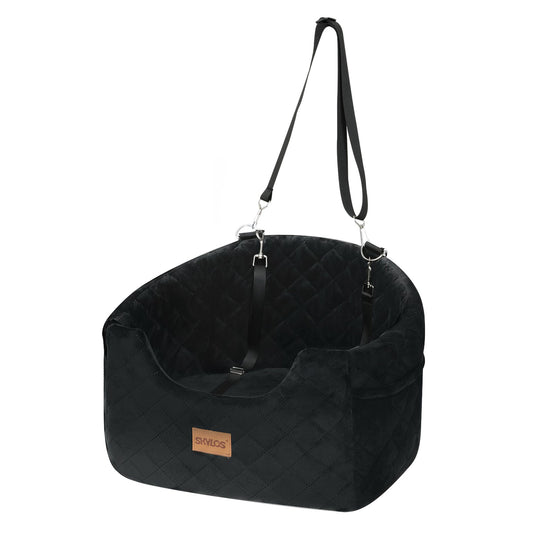 Skylos Dog Booster Car Seat Safe Puppy Travel Carrier Bed Bag Basket Pet Black