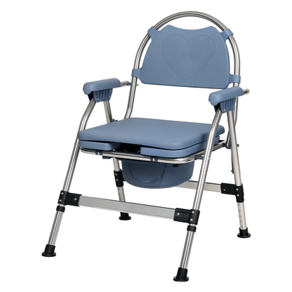 Levede Commode Chair for Bedroom Folding Adjustable Bedside Toilet Shower Chair