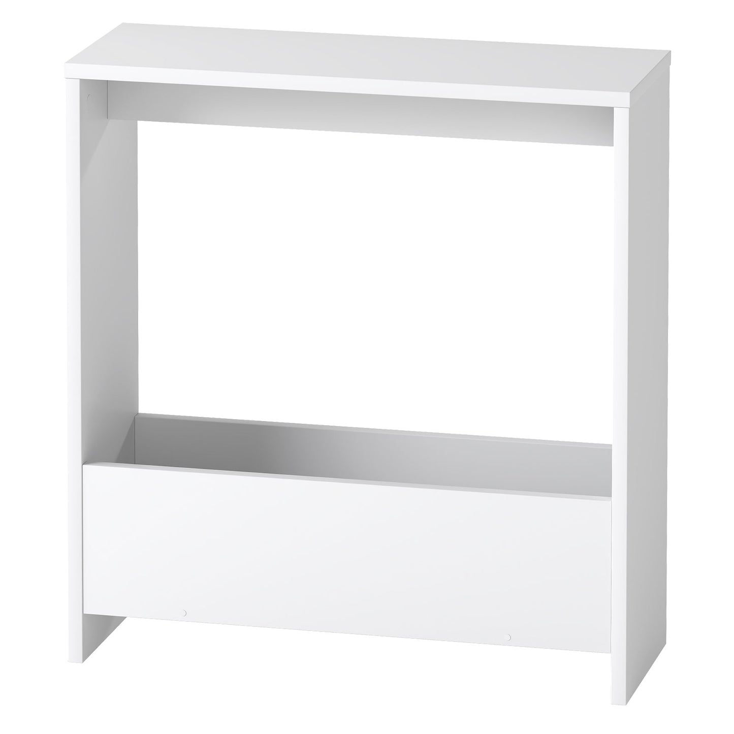 Levede Side Table with Magazine Storage End Table Narrow for Living Room White
