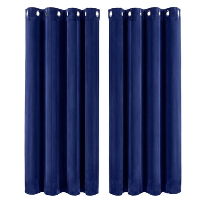Marlow Thick Thermal Blackout Curtains Velvet Eyelet Ring Top Ready Made