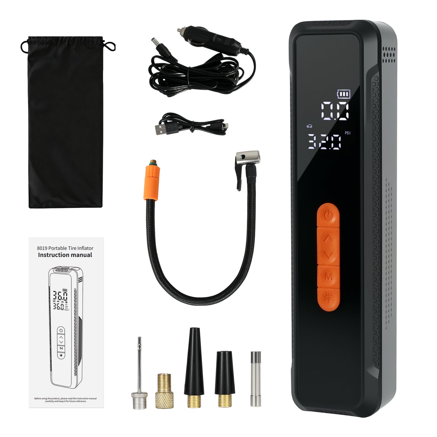 Traderight Car Tyre Inflator Portable Air Compressor Pump 150PSI Rechargeable