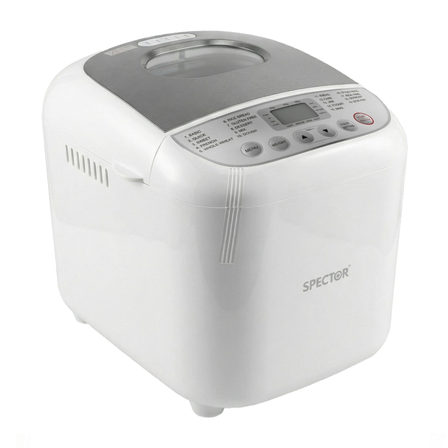 Spector Automatic Bread Maker Machine 2LB 19 in 1 600W Non Stick Stainless Steel