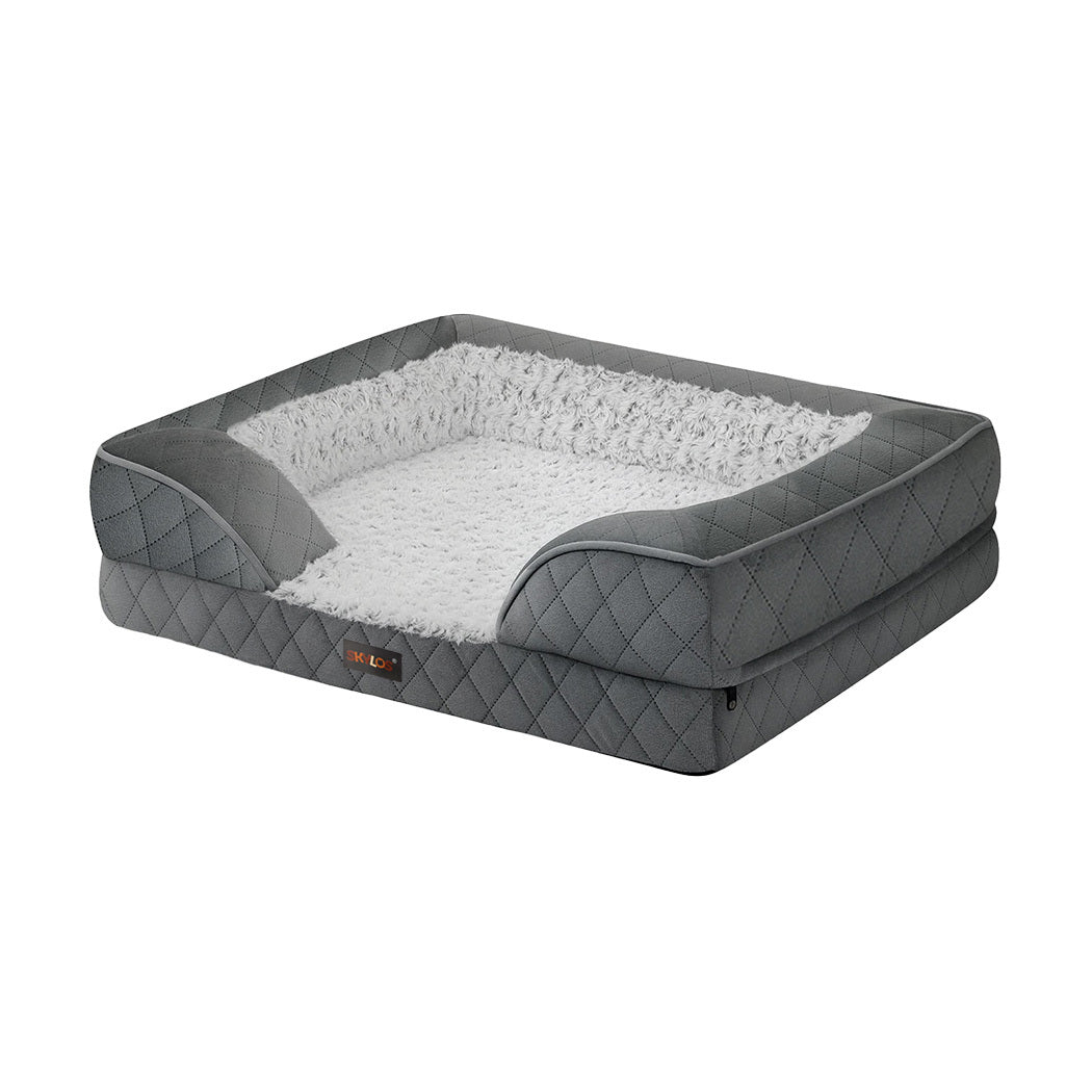 Skylos Orthopedic Pet Bed Dog Memory Foam Cushion Calming Washable Extra Large