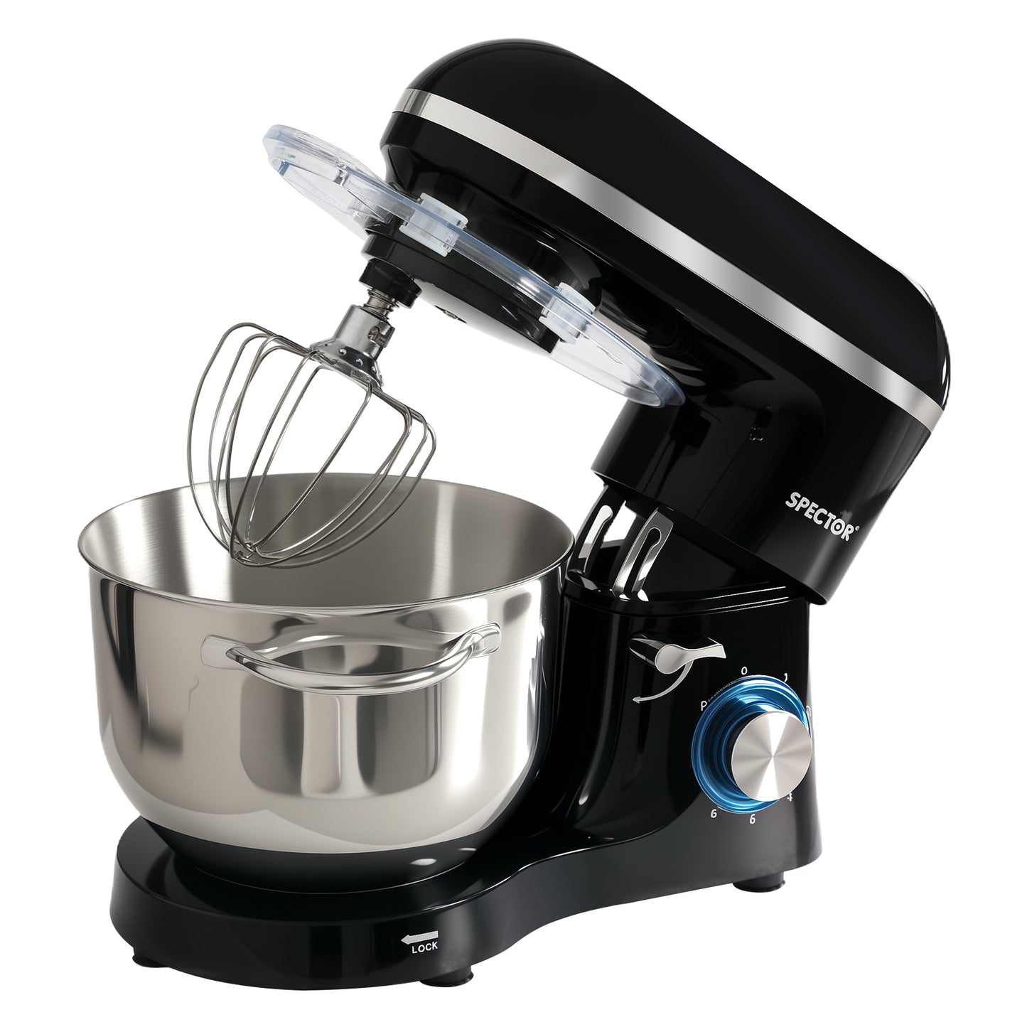 Spector Electric Stand Mixer 6.2L Stainless Steel Mixing Bowl 1400W 6 Speeds