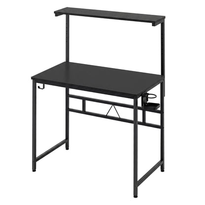 Levede Compact Gaming Desk PC Computer Table with Adjustable Monitor Shelf 80cm