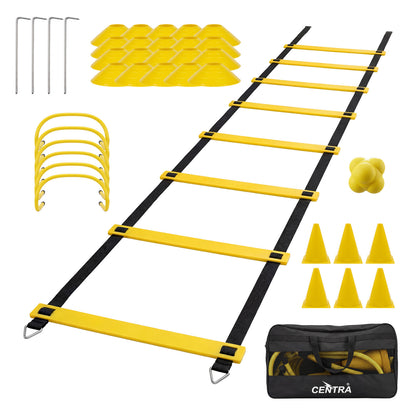 Centra Speed Agility Training Set Football Footwork Ladder Hurdles Cones Kit