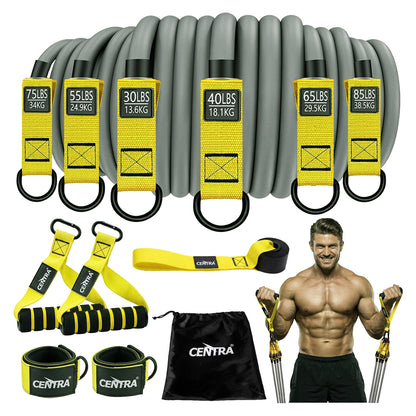 Resistance Bands Set with Handle Latex Home Crossfit Yoga Tube Strength Training