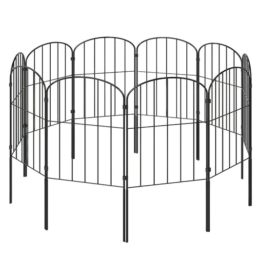 Levede 10 Pack Animal Barrier Metal Decorative Garden Fence Outdoor Pet Border