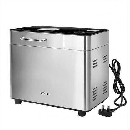 Spector Bread Maker 25 In 1 15H Timer 3 Loaf Sizes with LCD for Home Baking