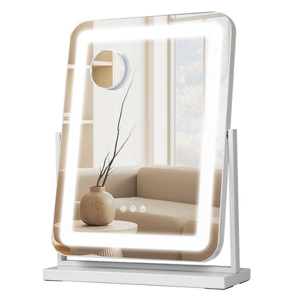 Emitto Hollywood Mirror Vanity Makeup Mirror with Lights 360°Rotation Tabletop