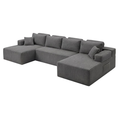Levede Flexible Modular Sofa Cozy Memory Foam Corduroy Corner Convertible Couch