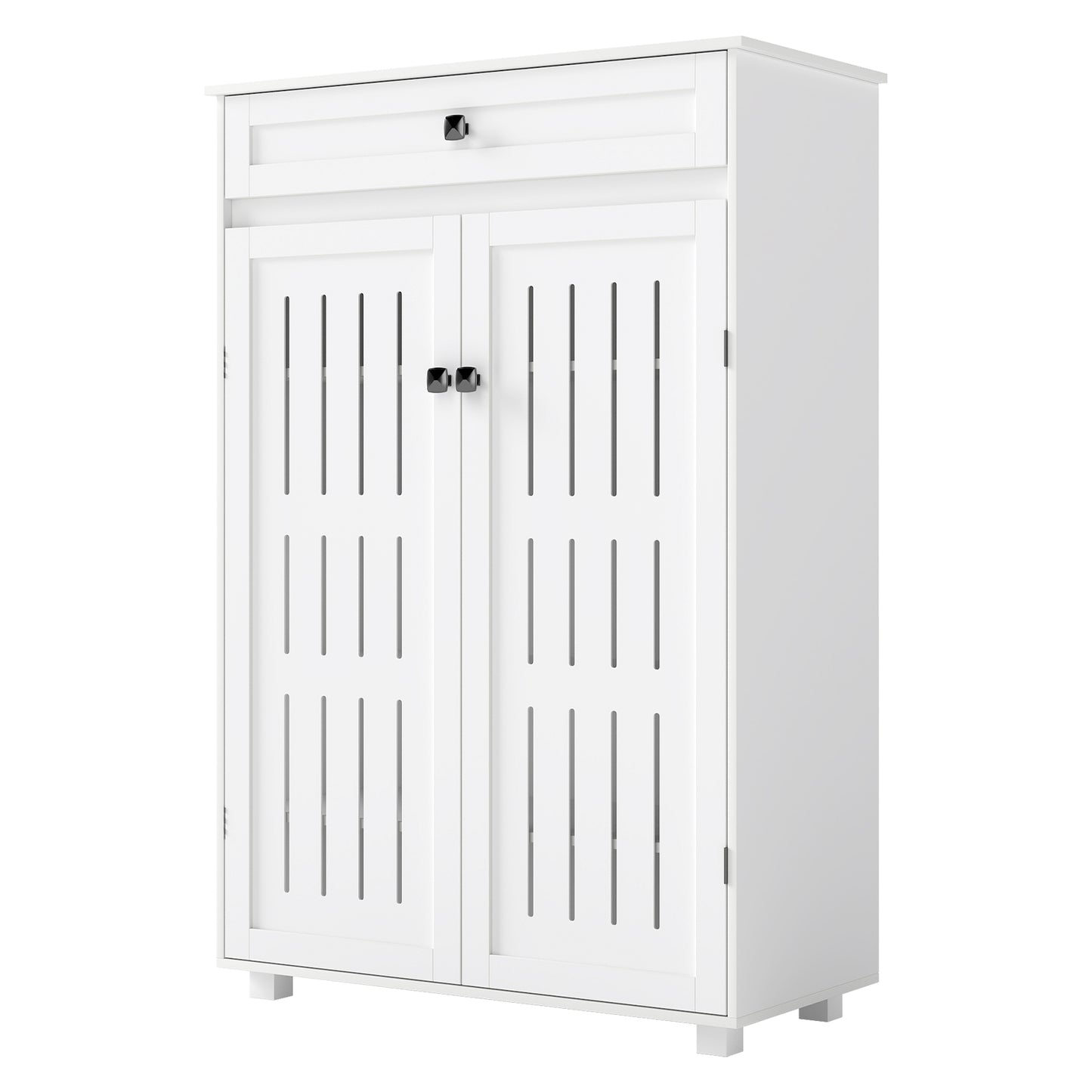 Levede Shoe Cabinet 5-Tier Door Entryway Storage Rack Organizer Cupboard White