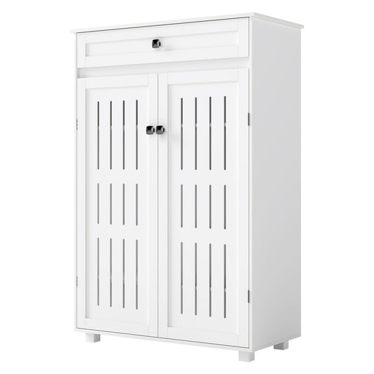 Levede Shoe Cabinet 5-Tier Door Entryway Storage Rack Organizer Cupboard White