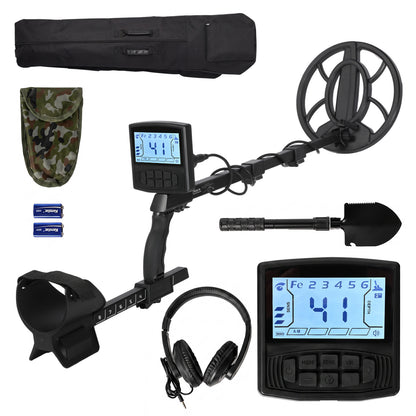 Traderight Metal Detector For Adults 5 Mode DSP LCD Gold IP68 Waterproof Black