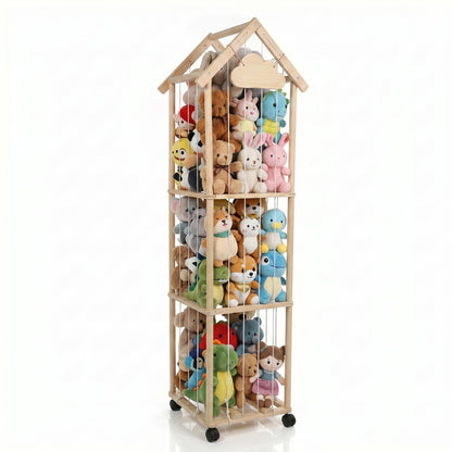 Levede Plush Toy Storage Holder Kids Stuffed Animal Organiser Lockable Wheels