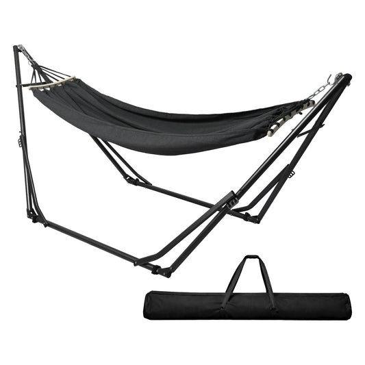 Mountview Foldable Hammock Chair Bed Hanging with Stand Outdoor Camping 200KG