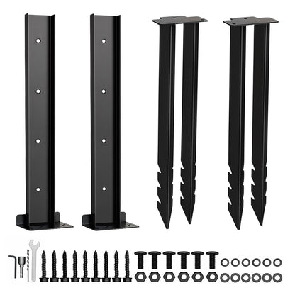 Traderight Heavy Duty Garden Metal Fence Post Repair Stake Anchor Ground Spike