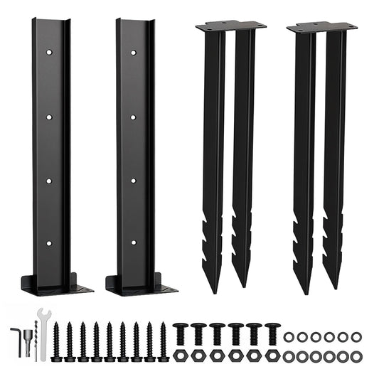 Traderight Heavy Duty Garden Metal Fence Post Repair Stake Anchor Ground Spike